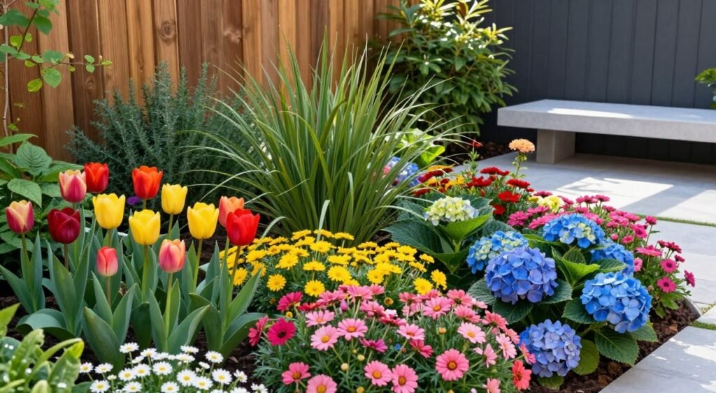 colorful flowers for modern garden designs