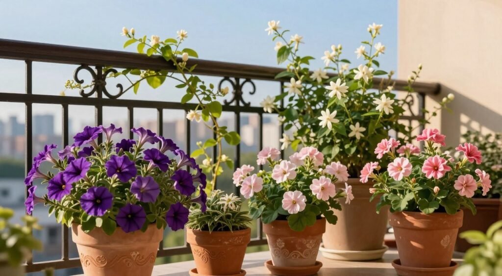 elegant flowers for balcony decoration