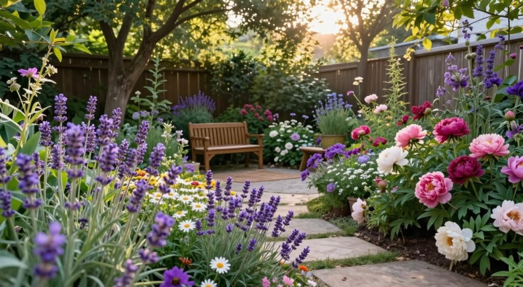 flowers for peaceful backyard retreats