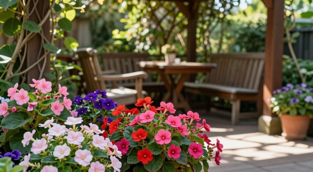 flowers that brighten shaded patios