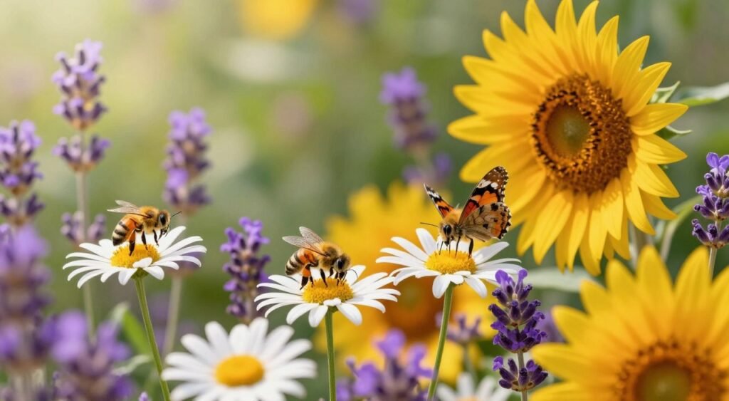 how flowers attract bees and butterflies