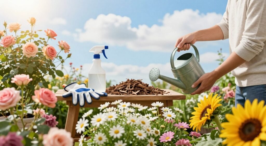 how to care for flowers during hot weather