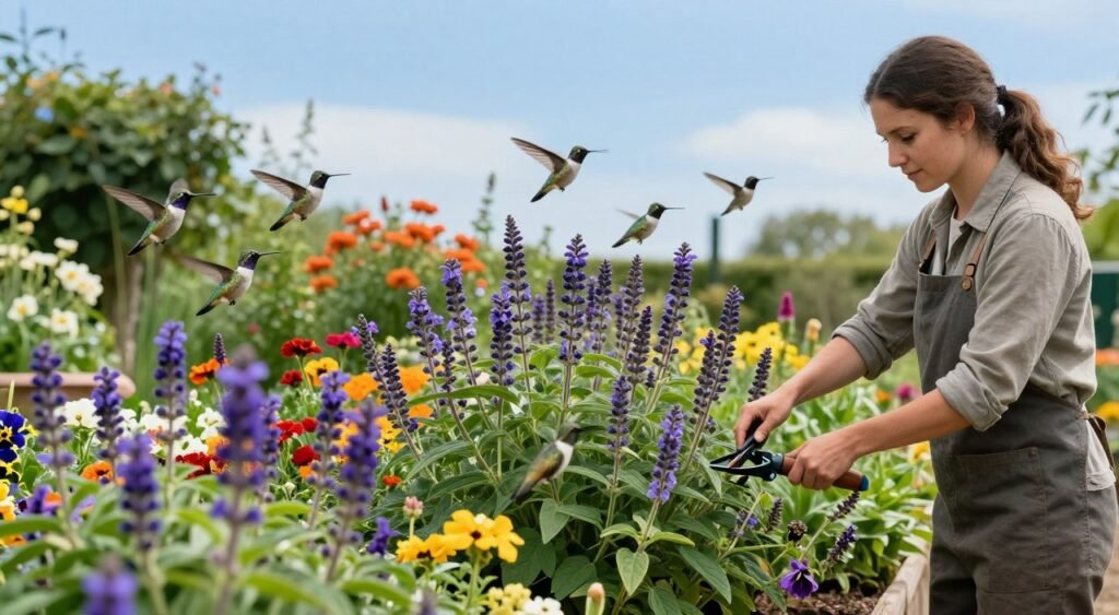 hummingbird garden maintenance
