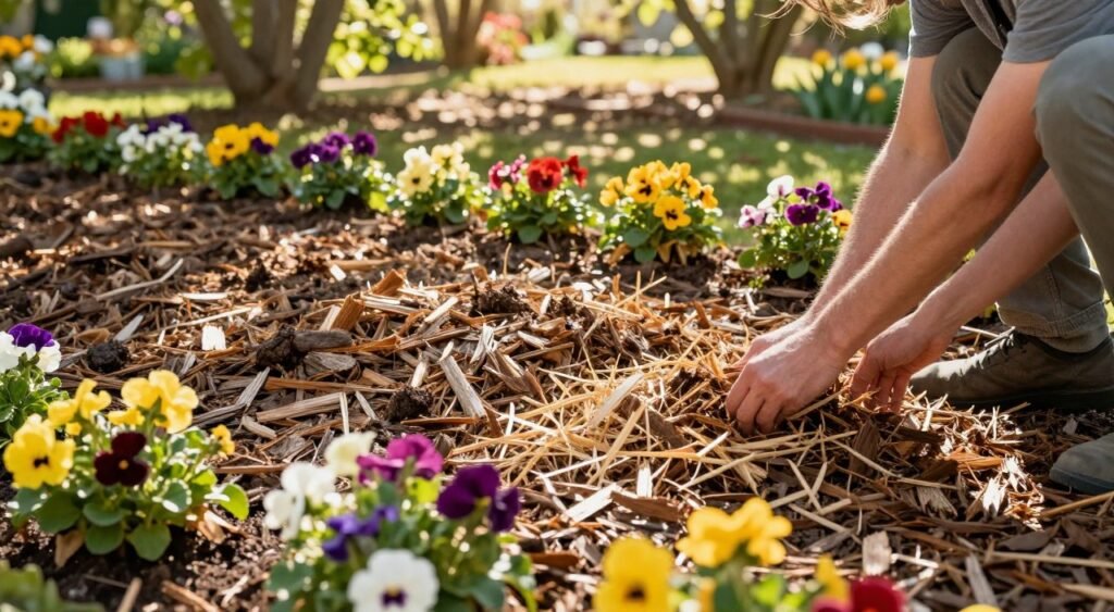 mulching for moisture retention