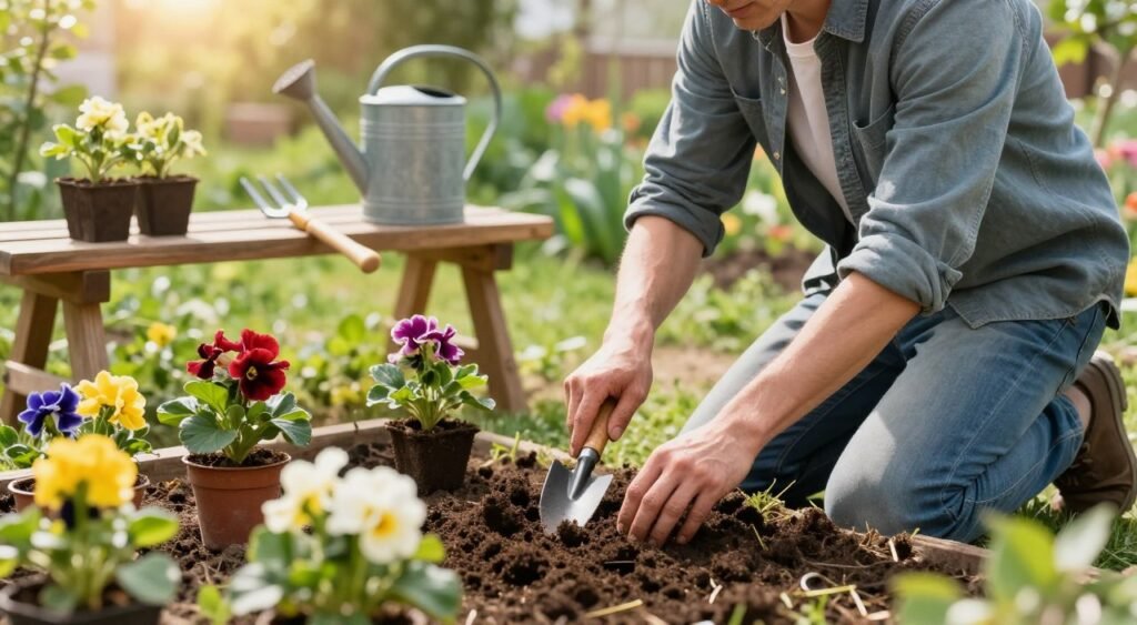 preparing soil for transplanting