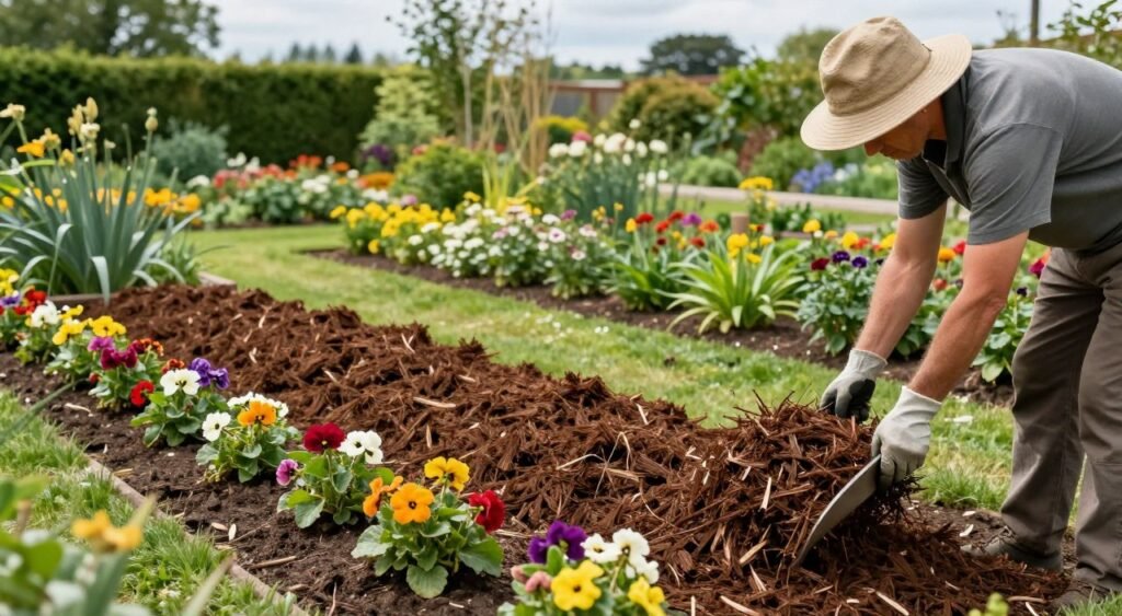 professional mulching steps
