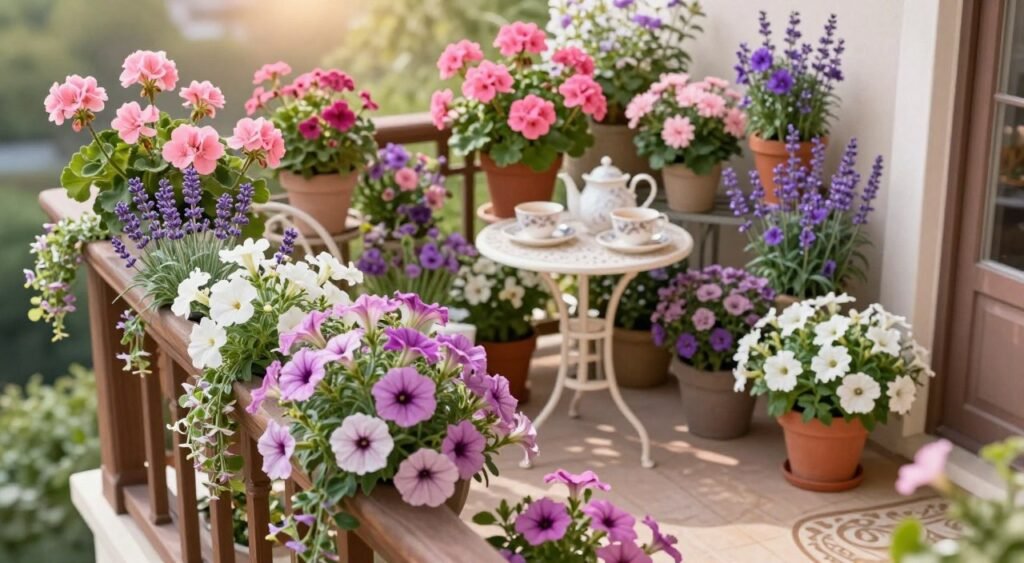 seasonal balcony flowers