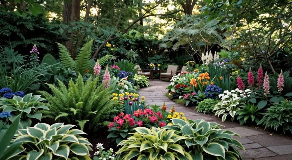shade garden design