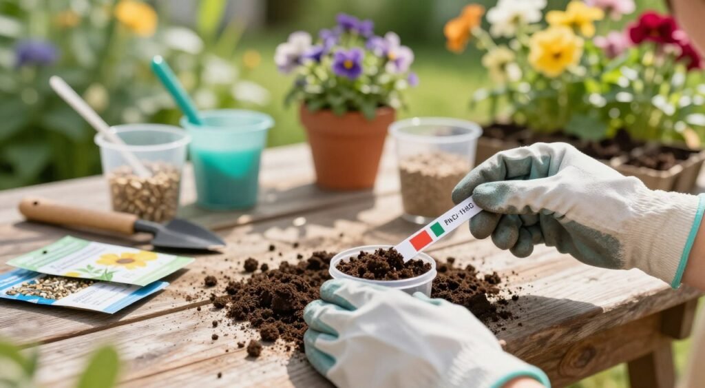 soil pH testing and organic matter for soil