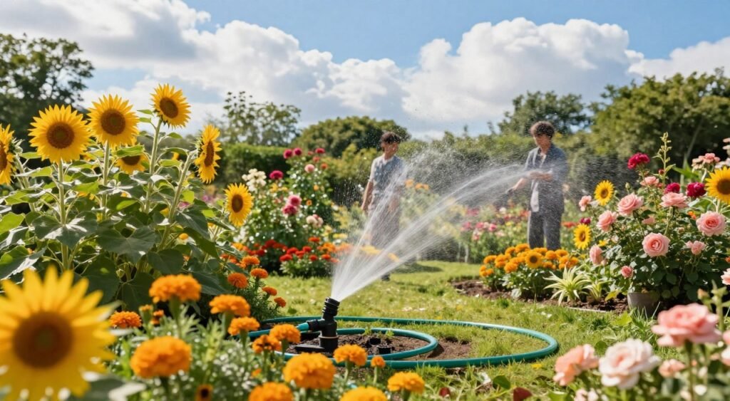 summer garden irrigation