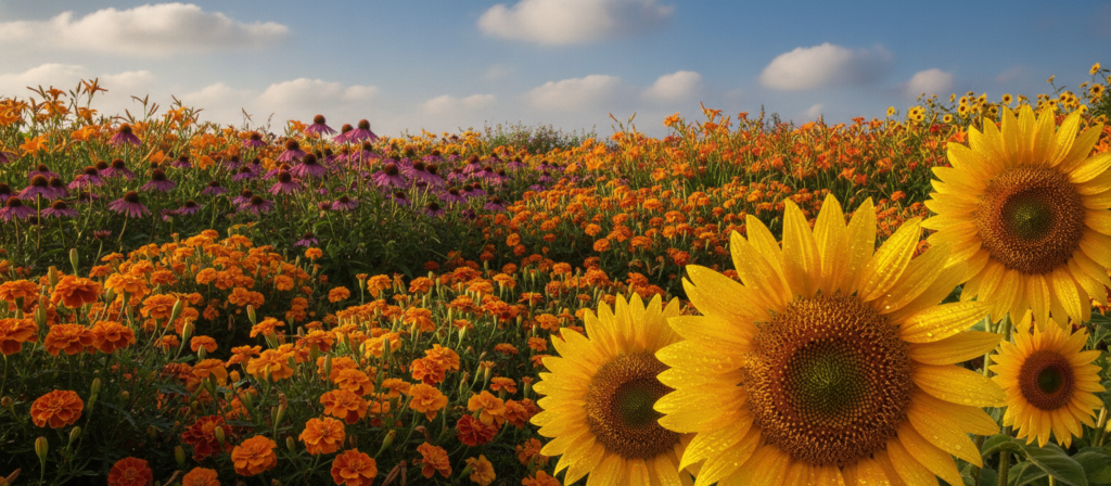 sun loving flowers for outdoor spaces