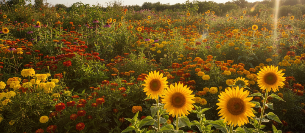sun loving flowers for outdoor spaces