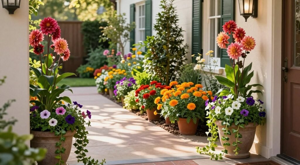 thriller filler spiller entryway landscaping