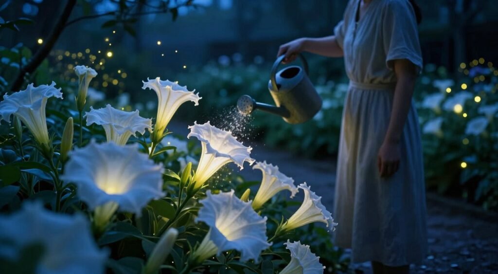 watering nocturnal blooms